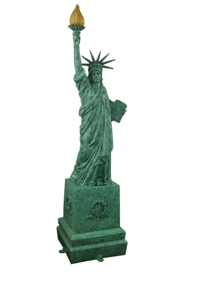 5Ft Statue of Liberty on Wreath Base Aluminum Indoor/Outdoor Statue