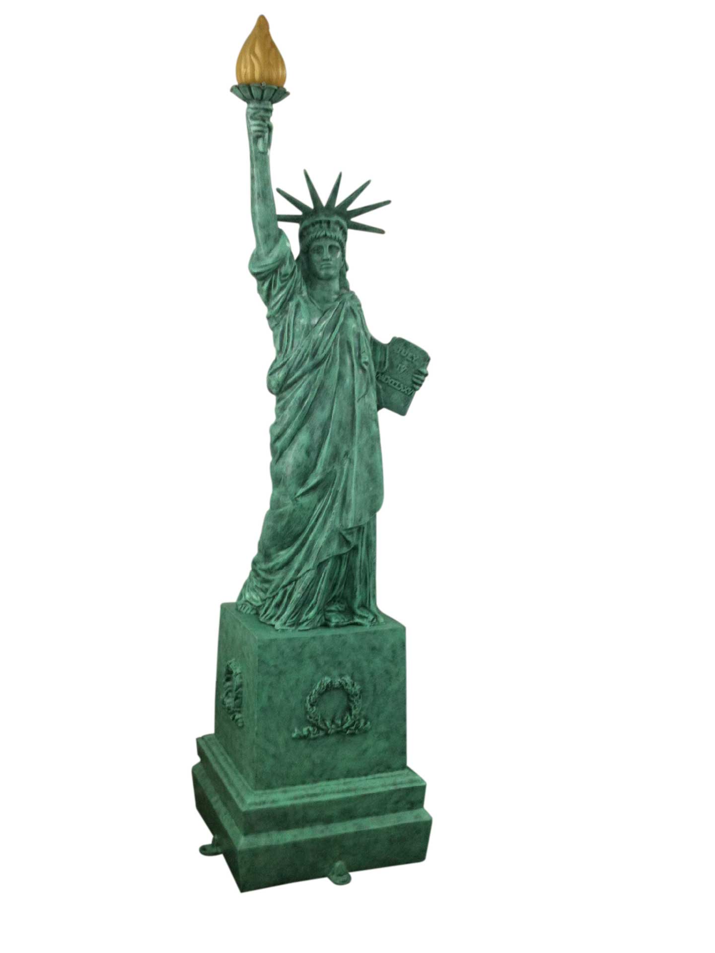 5Ft Statue of Liberty on Wreath Base Aluminum Indoor/Outdoor Statue